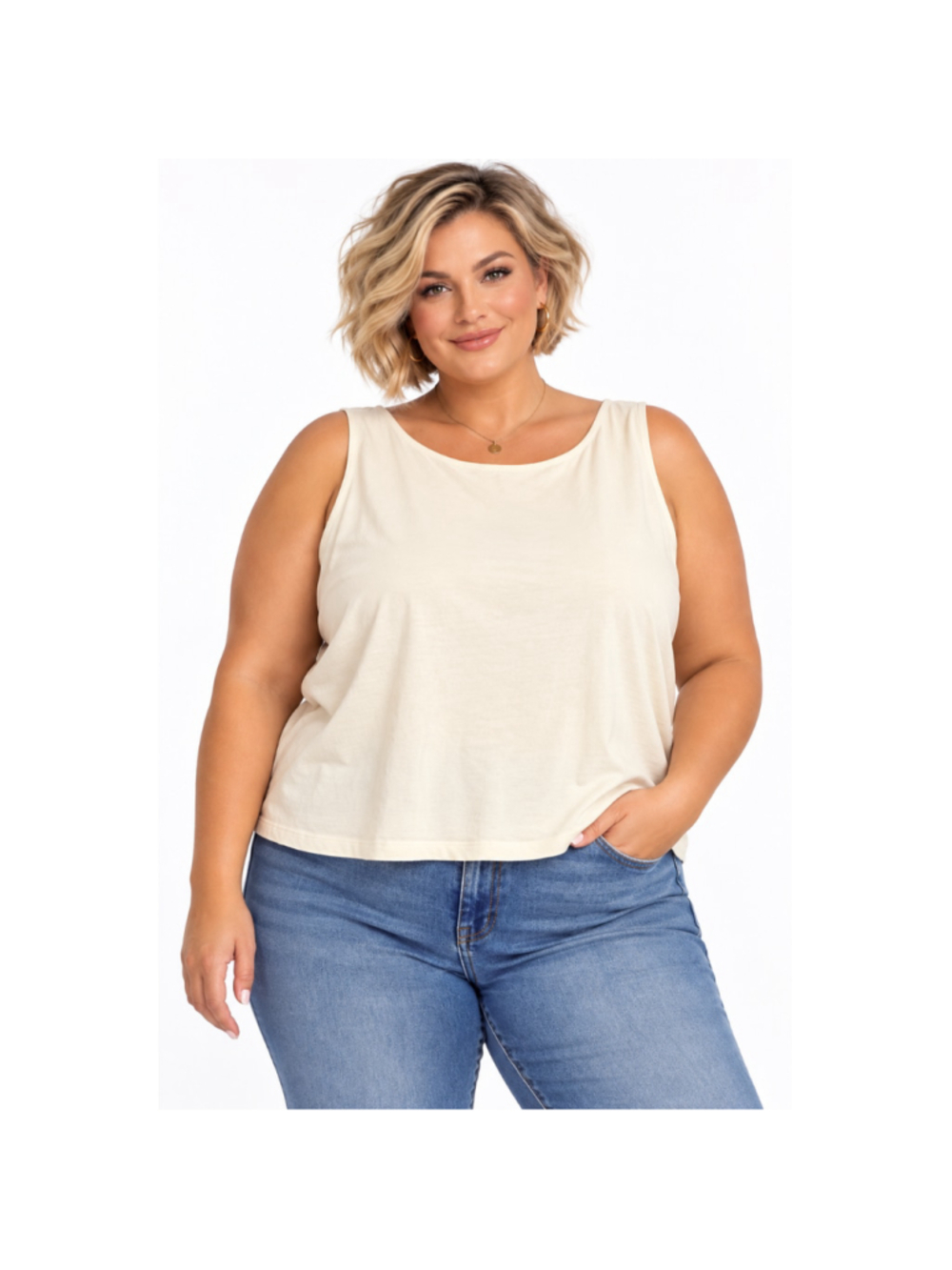 Women's Plus Size A New Day Scoop Neck Tank Top – Light Yellow – Size 4X – NWT